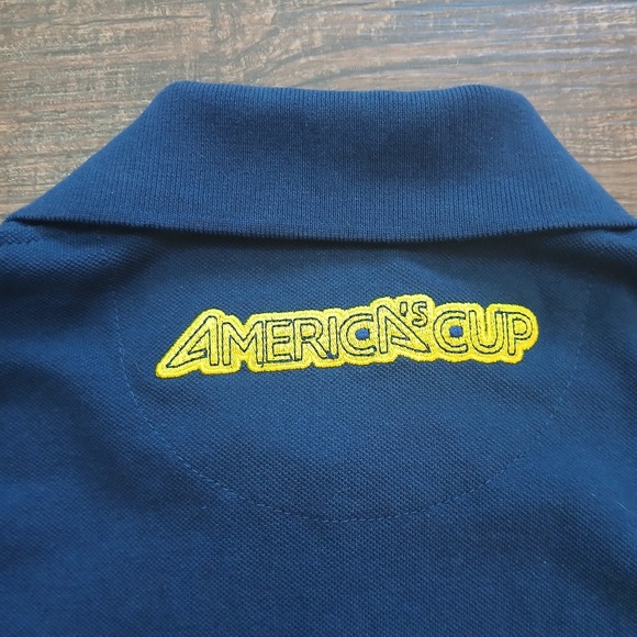 Americas‎ Cup Polo Mens Large Blue Sailing Yatching Boating Boat 34 Embroidered - Picture 8 of 9